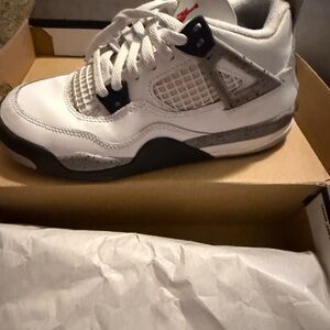 Nike Kids White and Gray Sneakers